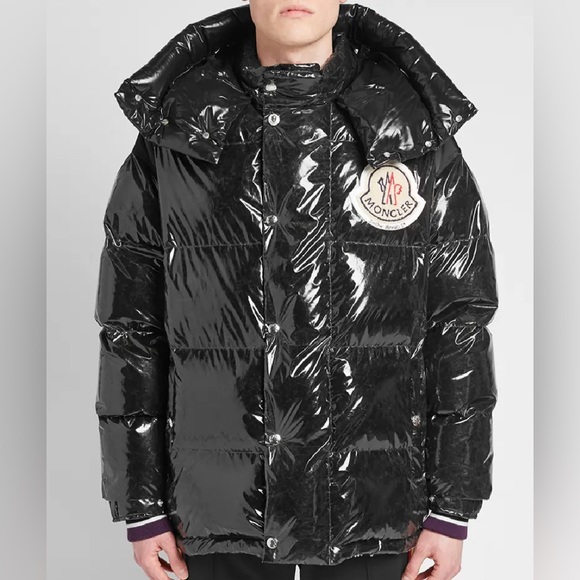 Moncler Genius x Palm Angels Snow Angels Tim puffer down jacket in black NWT - Picture 2 of 9